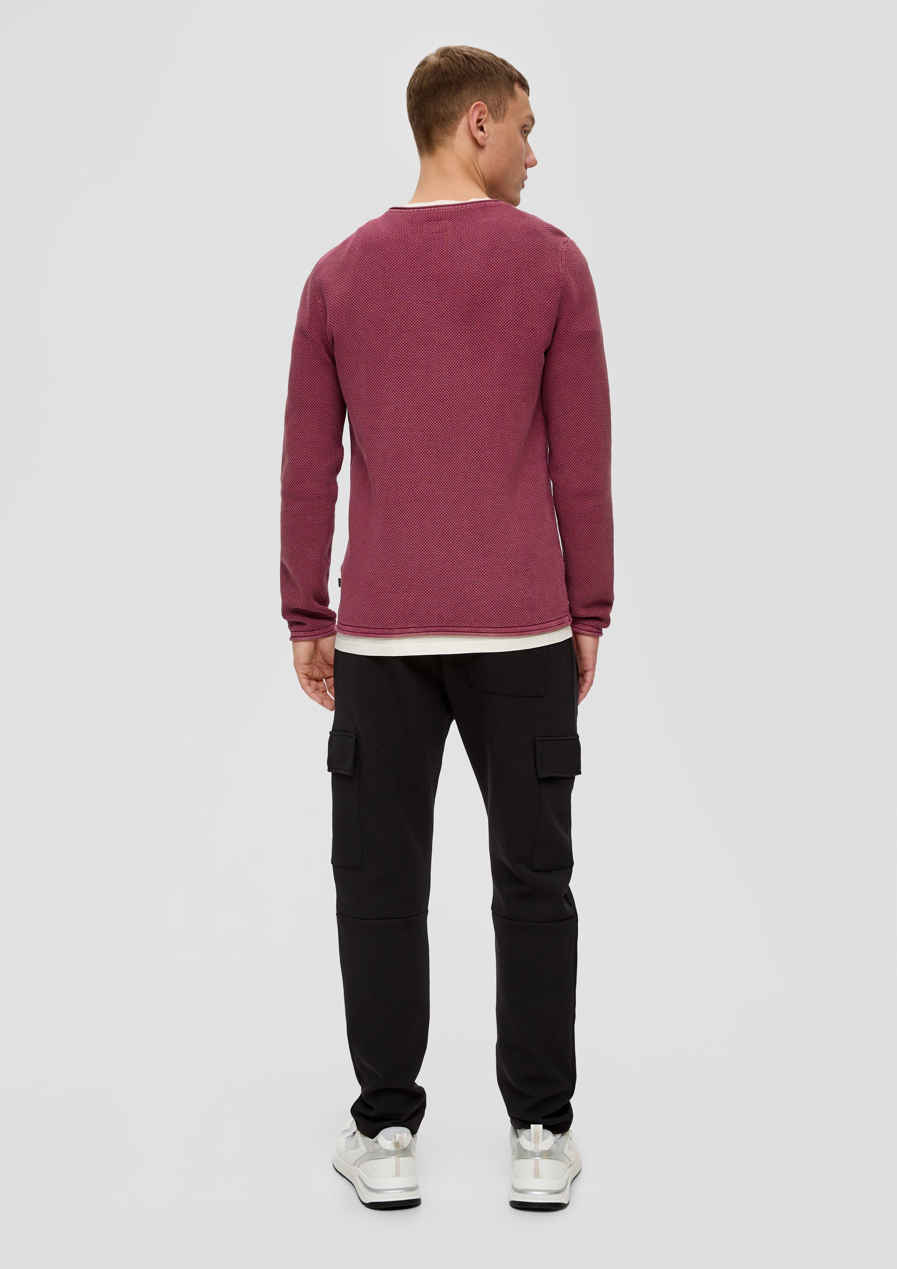 Leichter Strickpullover mit Musterstruktur  2138702-4481