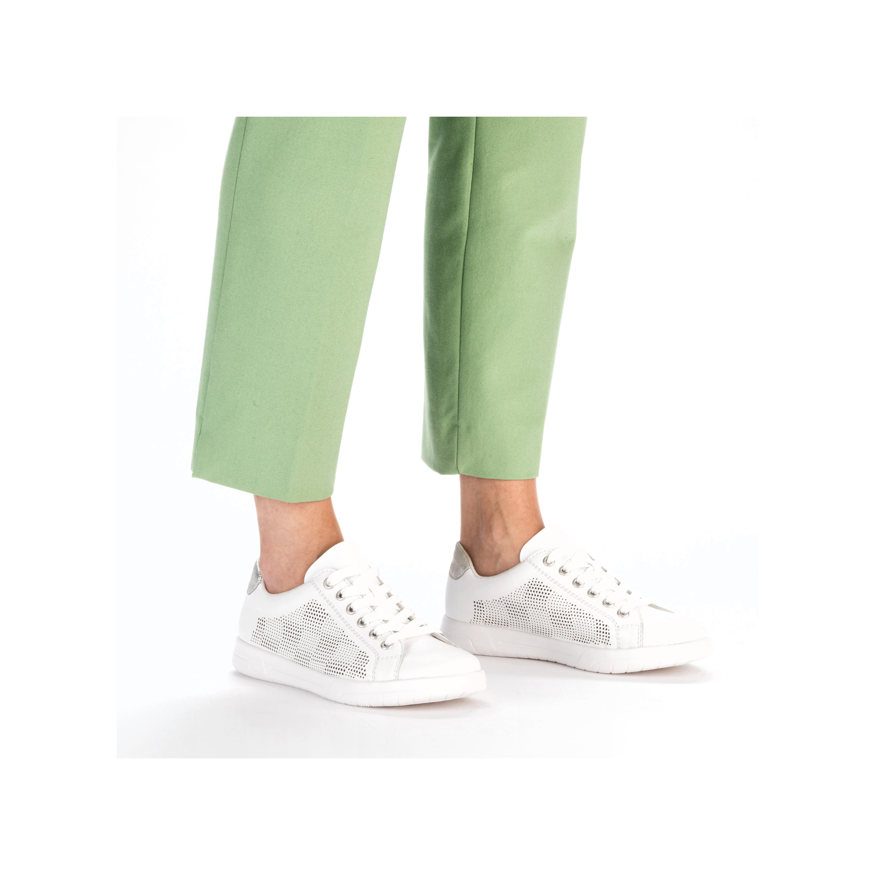 Rieker Damen Sneaker Low reinweiss