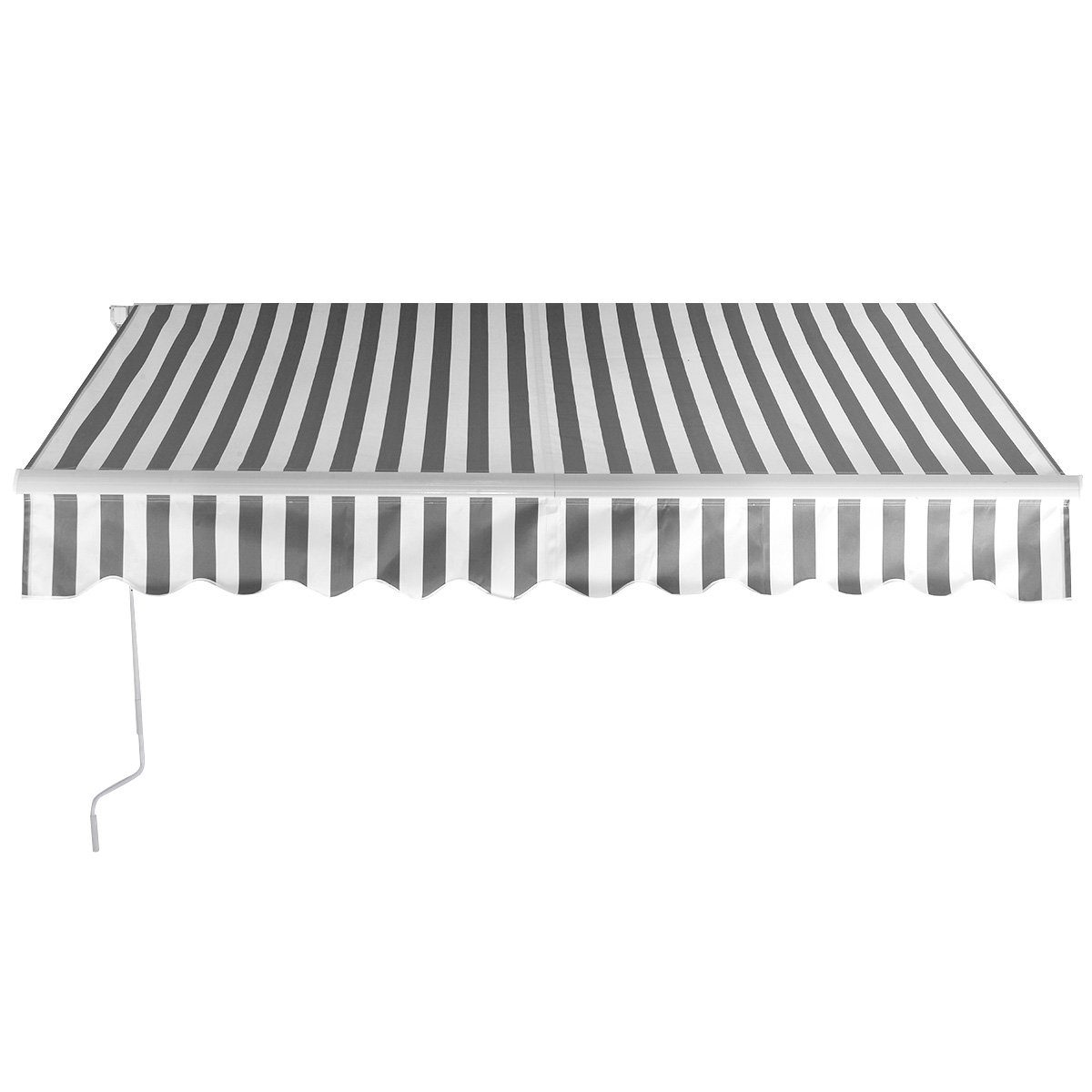 COSTWAY Gelenkarmmarkise Klemmmarkise mit Kurbel, 3 x 2,5 m