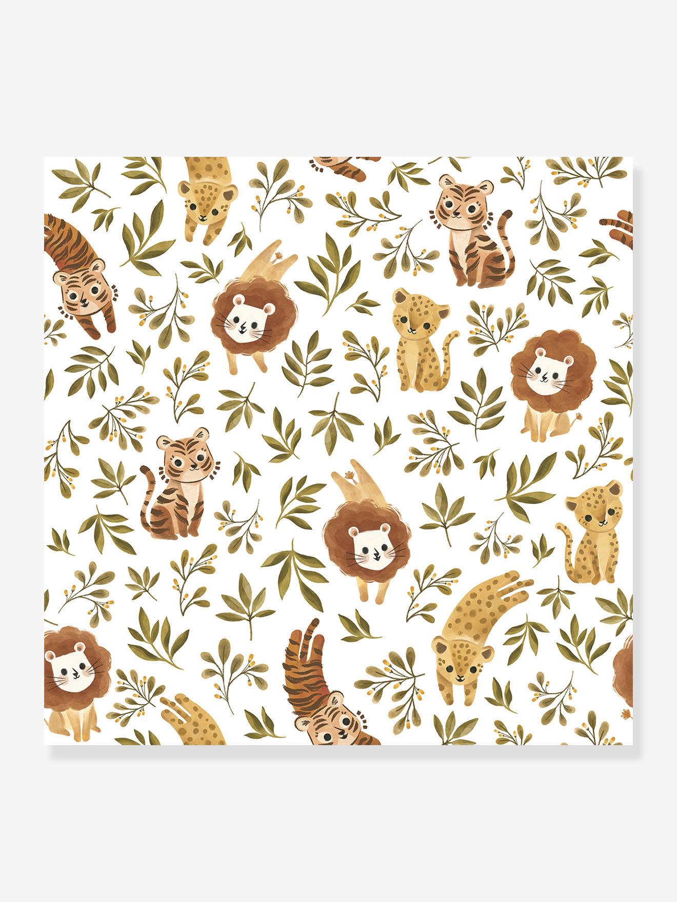 Lilipinso Kinderzimmer Vliestapete mit Savannentieren FELIDAE LILIPINSO - bronze