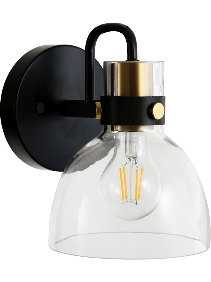 Licht-Erlebnisse Wandlampe in Schwarz Transparent Gold günstig kaufen onesize