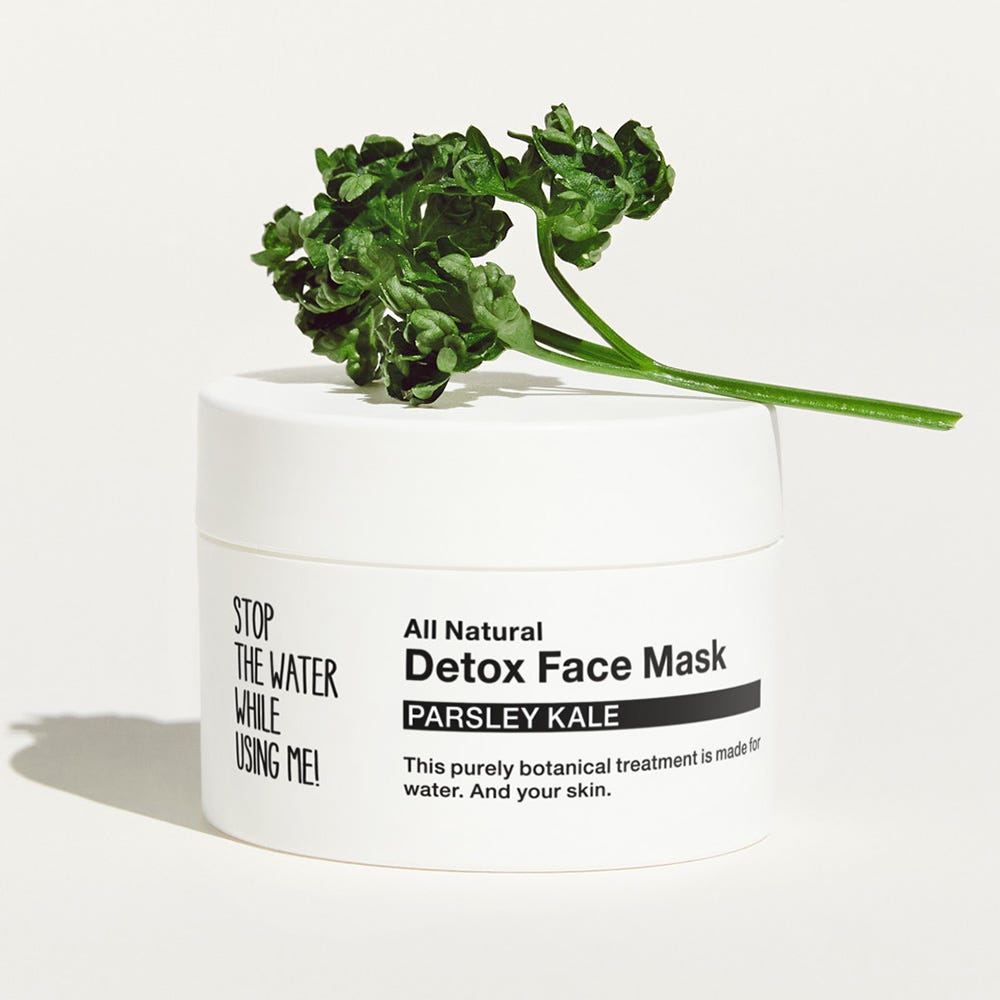 Stop the water while using me! All Natural Parsley Kale Detox Face Mask 50 ml
