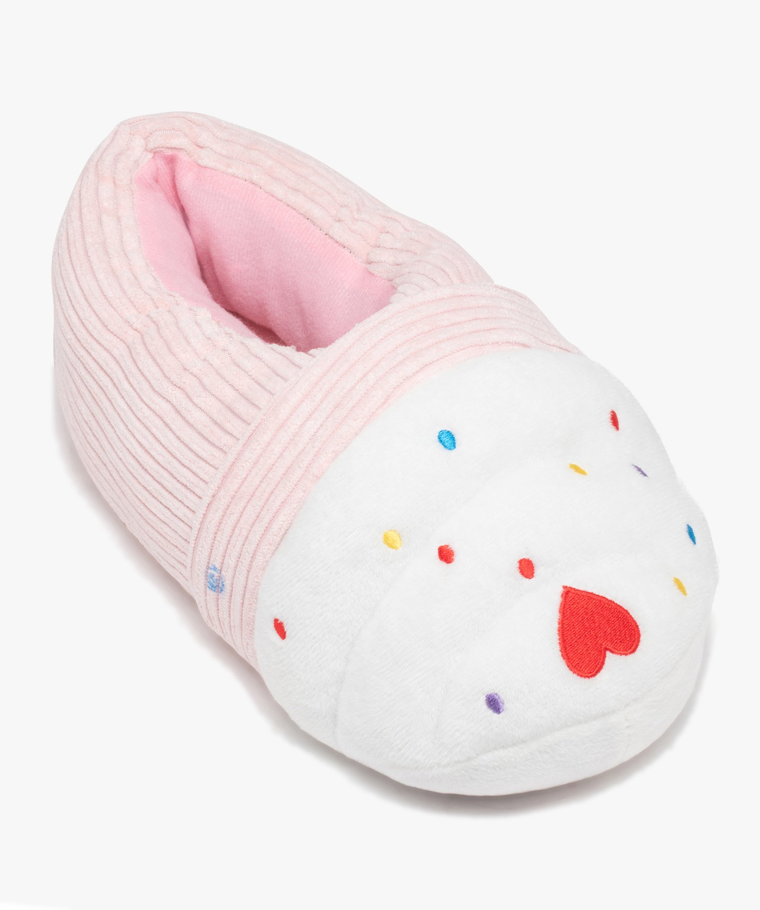Chaussons femme volumineux en forme de glace multicolore | GEMO