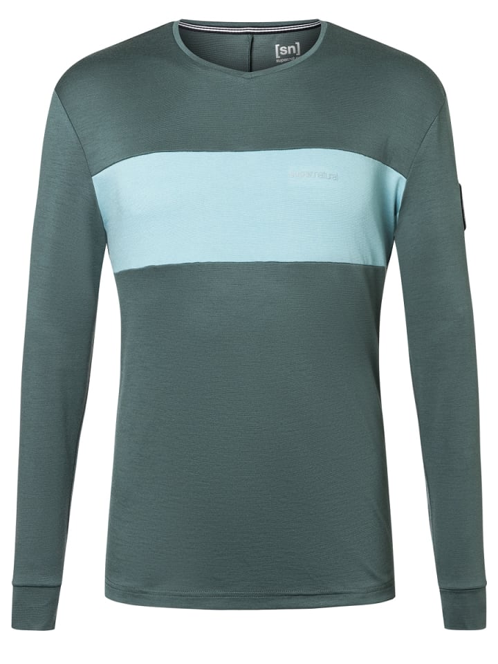 super.natural Merino Fahrradtrikot M GRAVIER LS in graugrün günstig kaufen