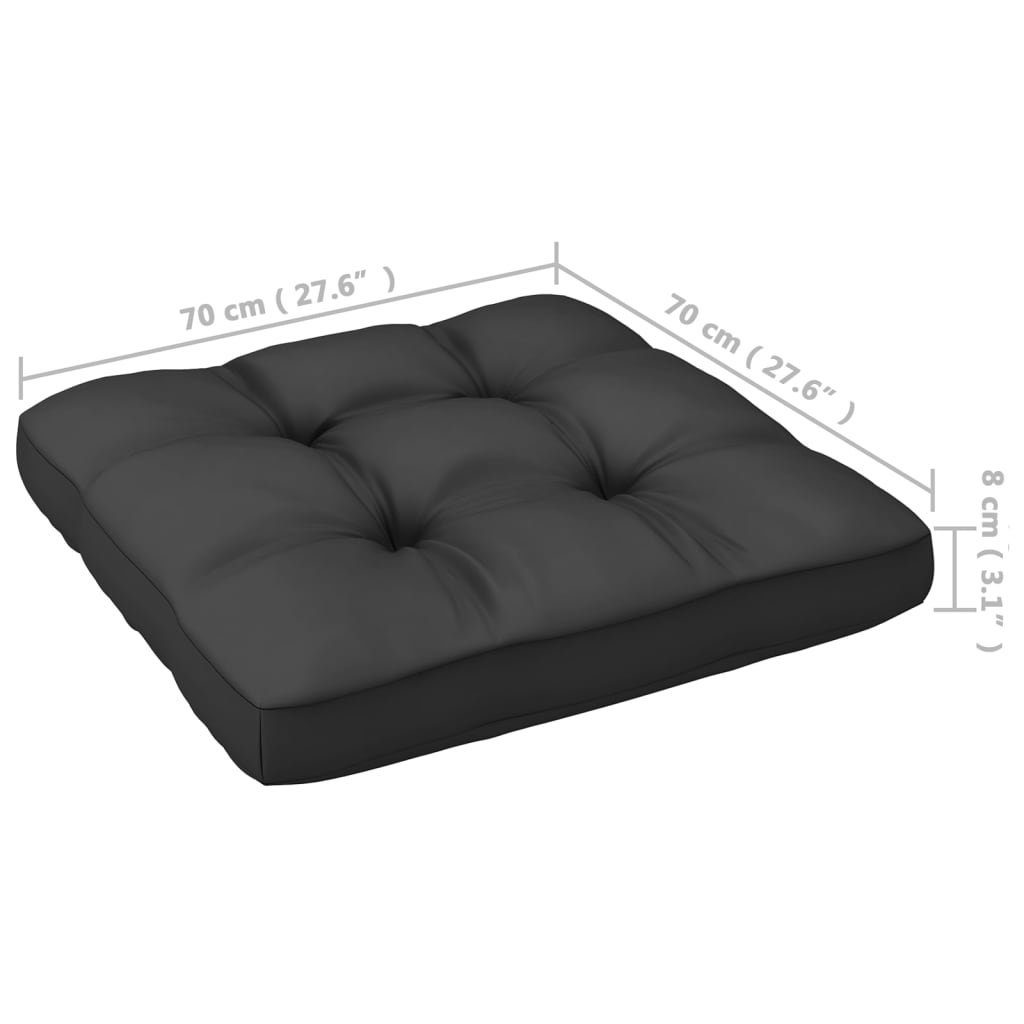 vidaXL Loungesofa 3-tlg. Garten-Lounge-Set mit Kissen Kiefer Massivholz, 1 Teile