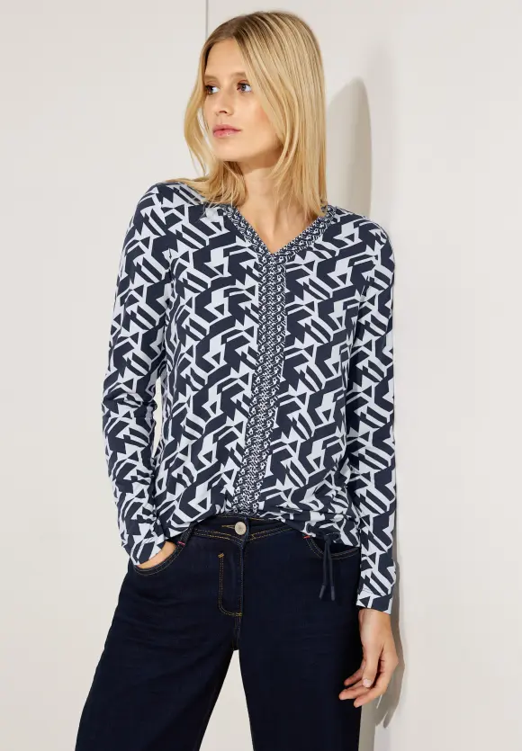 CECIL Gemustertes Langarmshirt