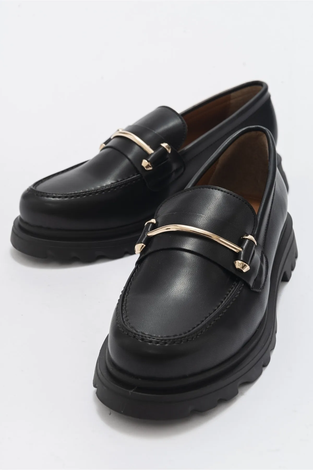 LuviShoes  Dual Black Skin Damen-Oxford-Schuhe