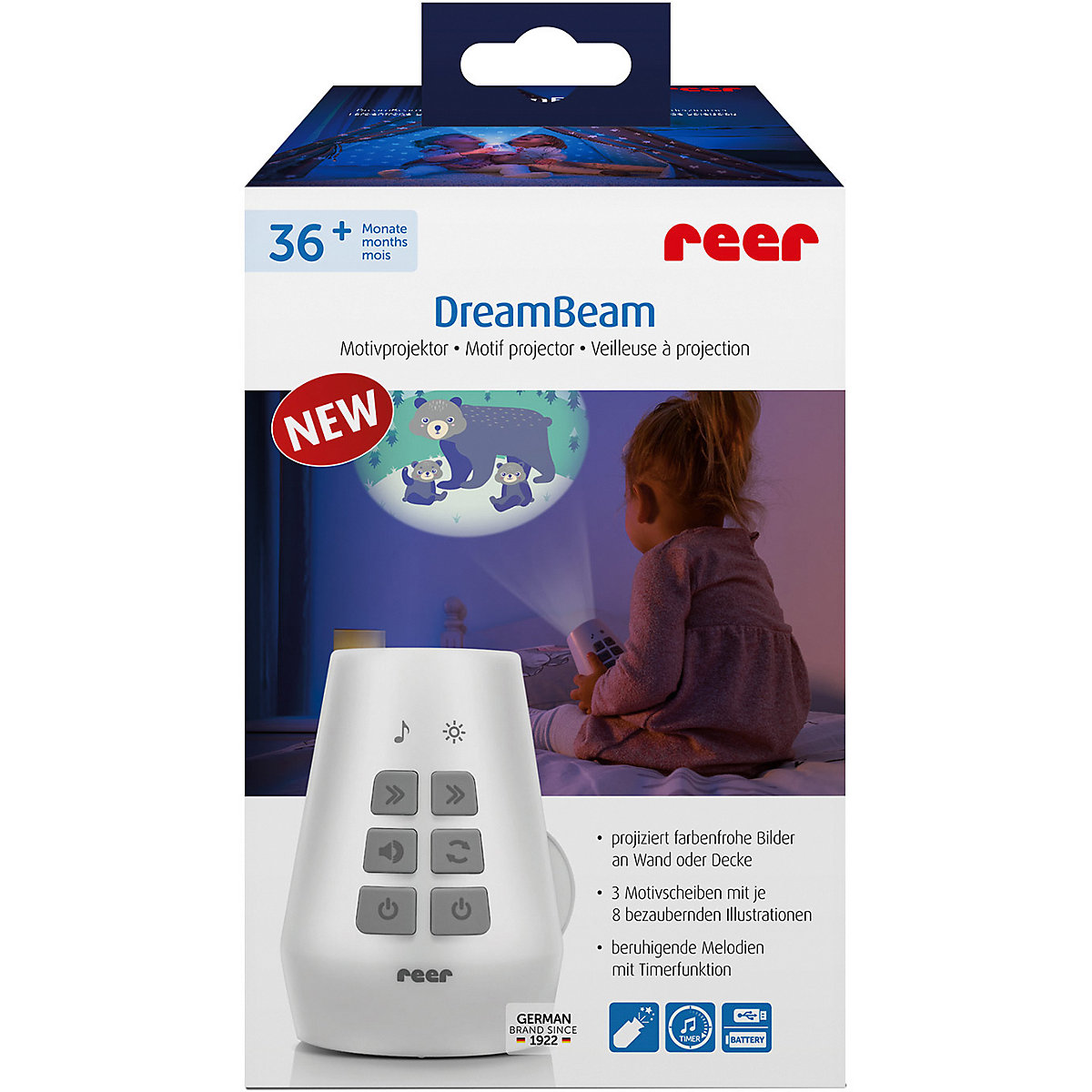 DreamBeam Motivprojektor, weiß