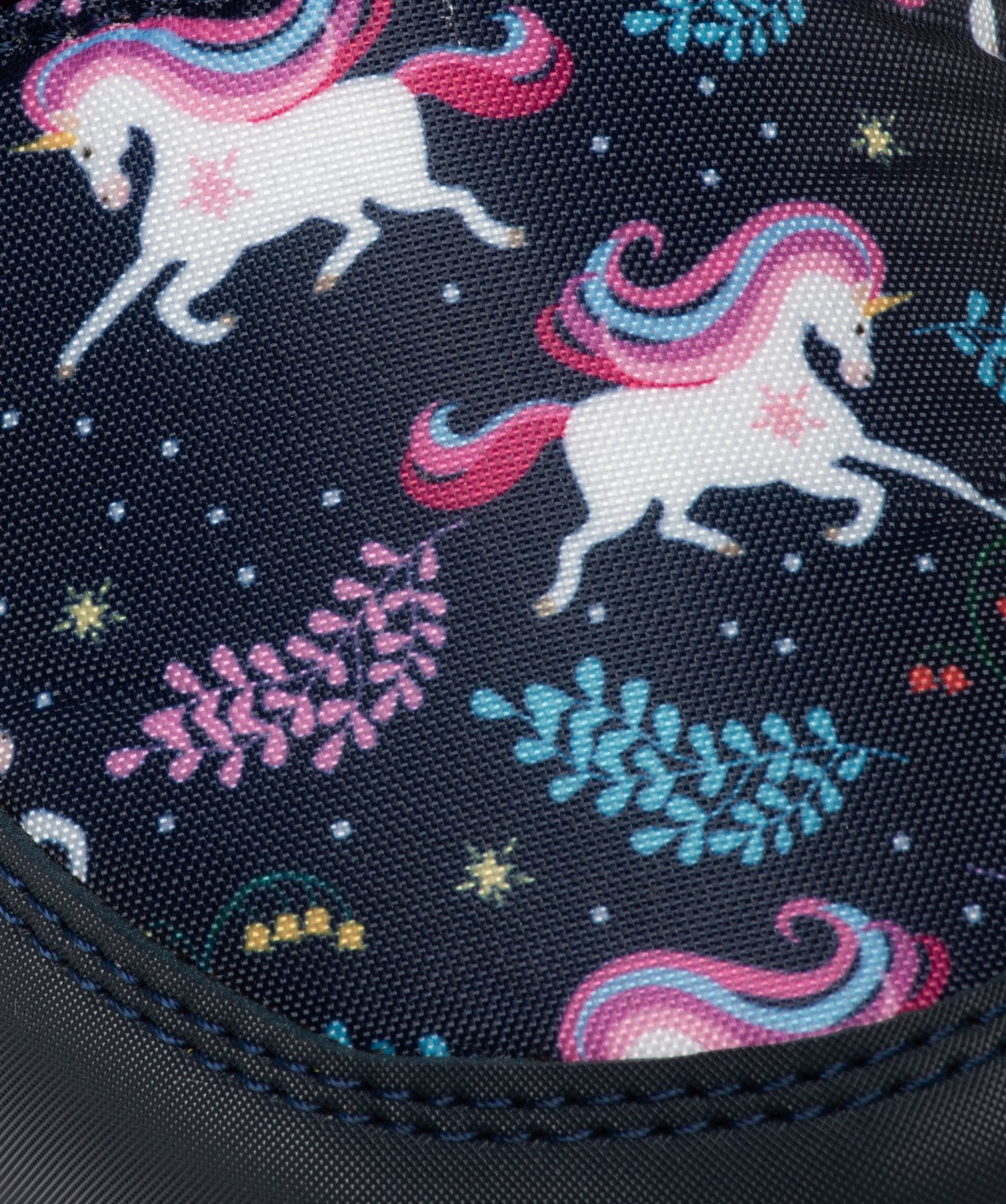 Après-skis fille dessus textile imprimé licornes noir | GEMO