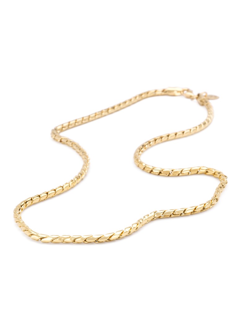 Diamond Point Yellow gold link necklace Timeless Treasures 45 cm