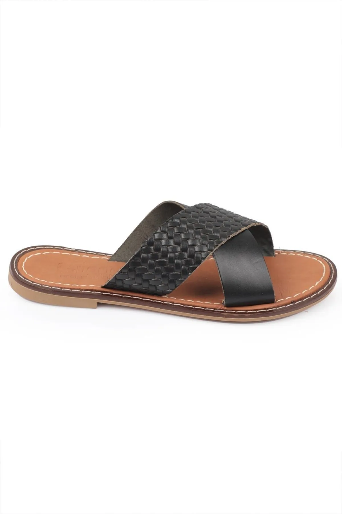 Capone Outfitters  Capone 881 Echtleder Bodrum Schwarze Damenhausschuhe