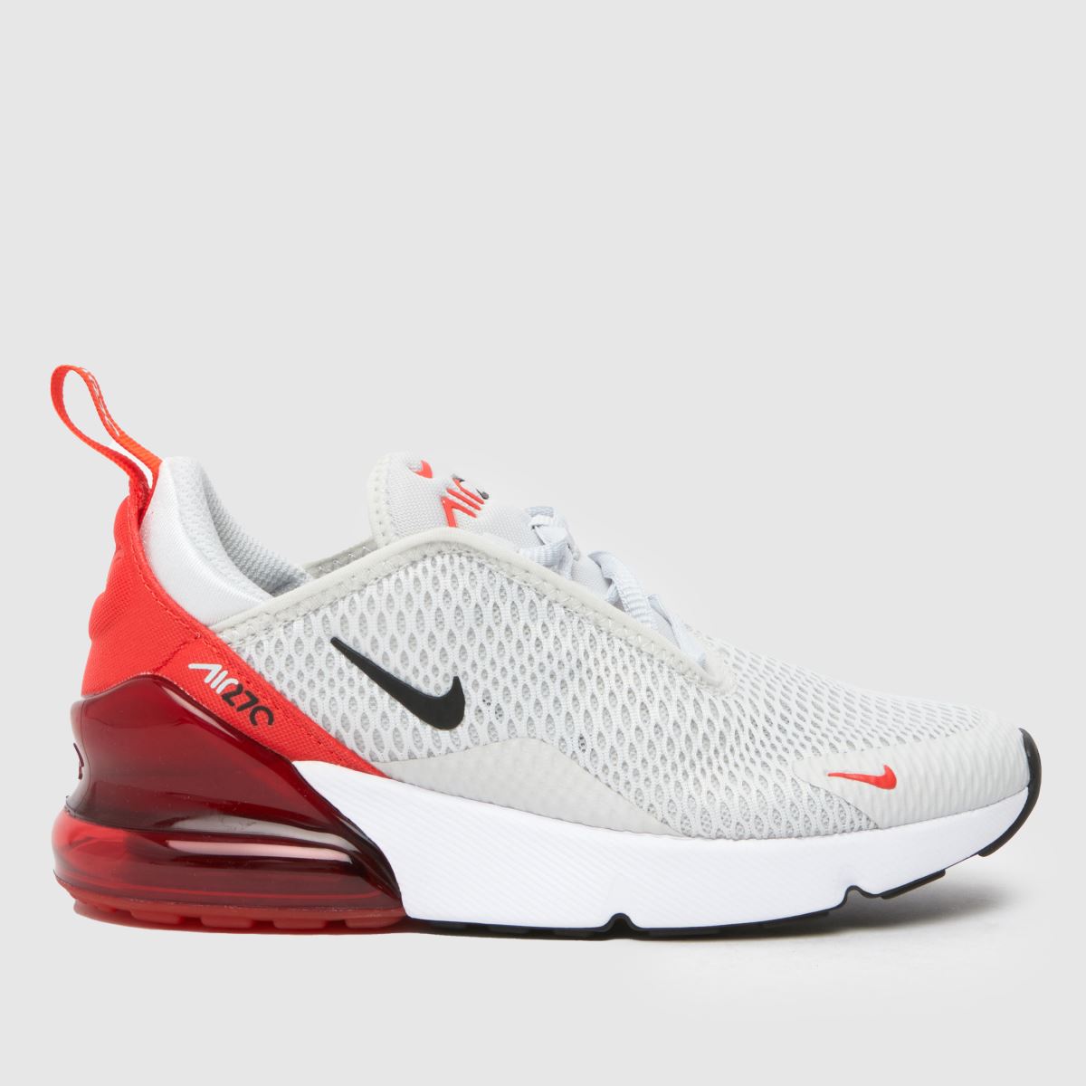 Nike vita & röda Air Max 270 Junior träningsskor