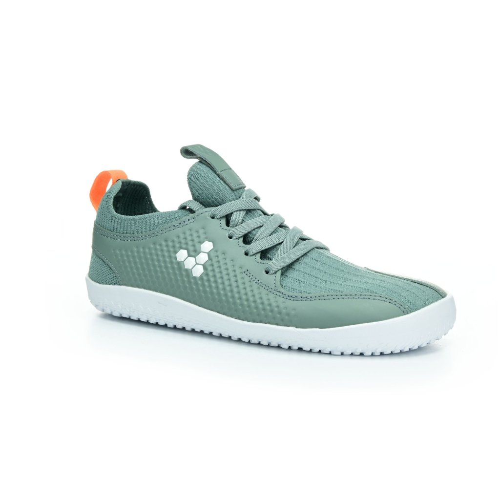 Vivobarefoot Primus Knit II J Sea Green Leather sportliche Barfußschuhe