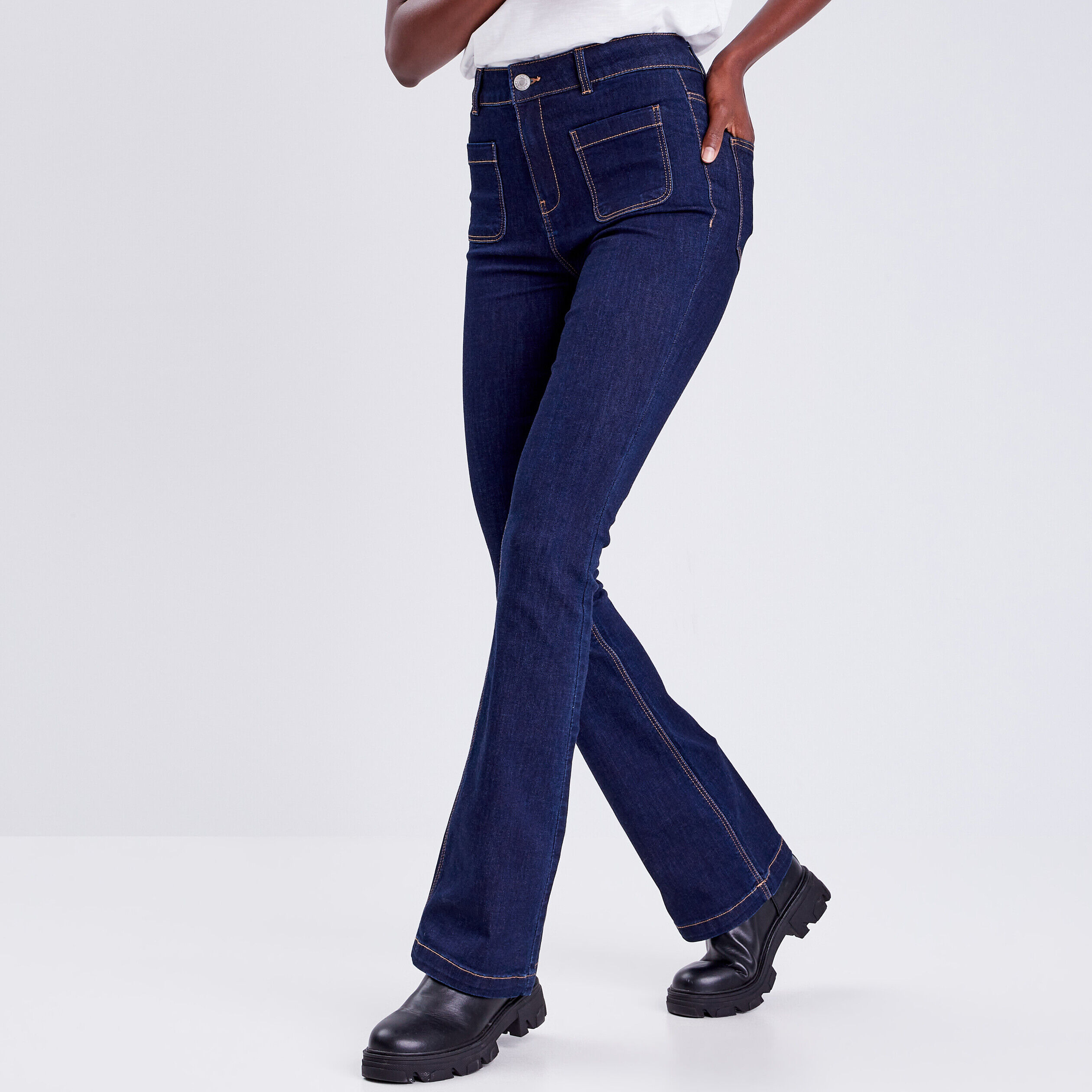 Jeans bootcut denim brut femme | Cache Cache