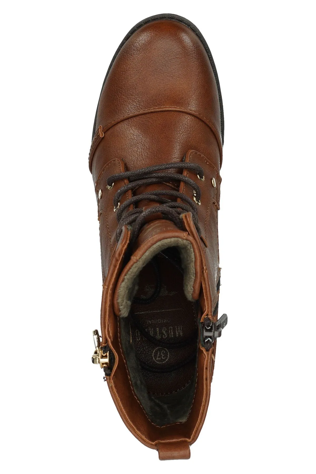 Mustang  Stiefelette - Braun - Blockabsatz