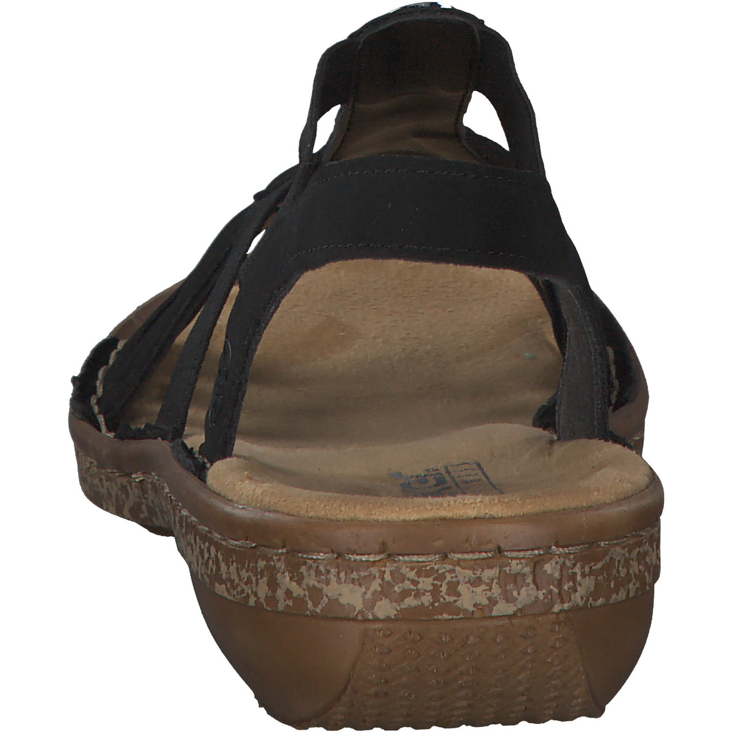 Rieker 62831, Klassische Sandalen, Damen, Schwarz