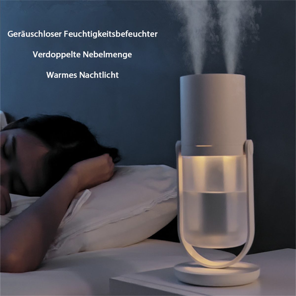 Die Sterne Luftbefeuchter Kabelloser tragbarer Luftbefeuchter mit geräuschlosem Nachtlicht