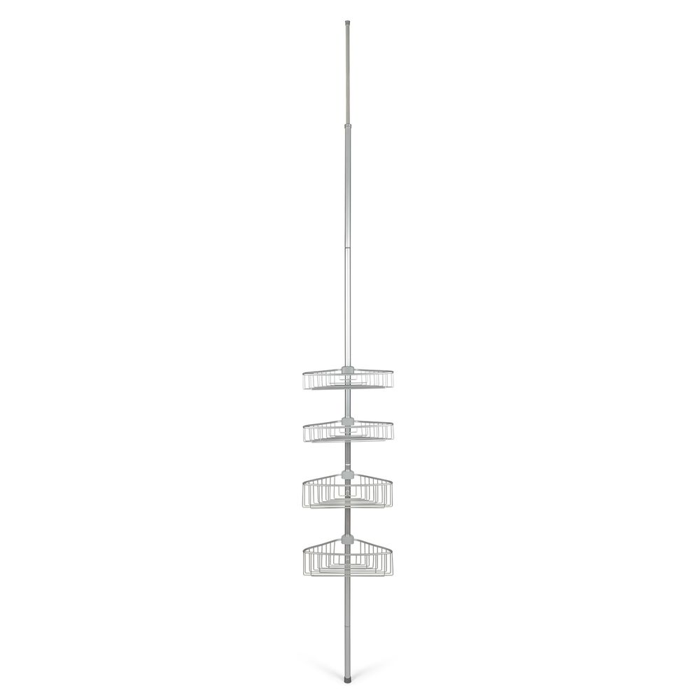 Kreher Teleskop Duschregal Aluminium N29 (Eckregal mit 4 Körben)