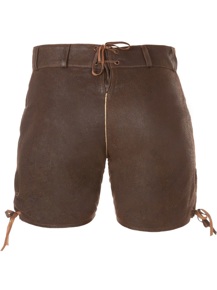 Edelnice Lederhose in dunkelbraun günstig kaufen 32