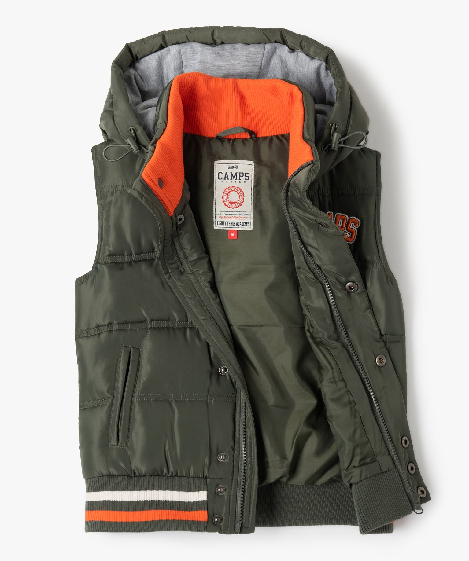 Blouson Garçon sans manches matelassé - Camps United kaki | GEMO
