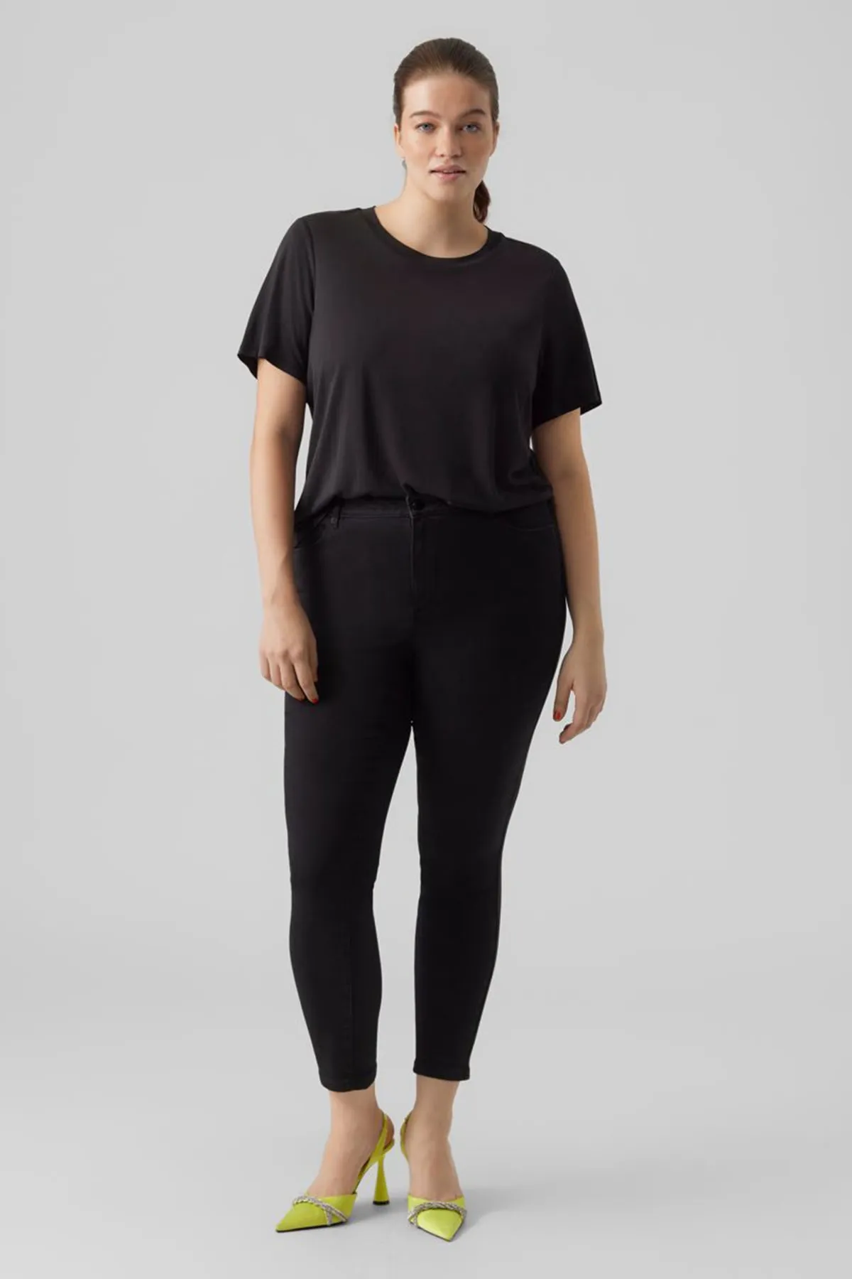 Veromoda Curve  Große Größen in Jeans - Schwarz - Skinny