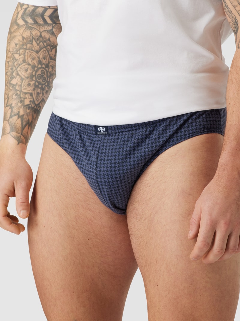 PLUS SIZE Slip im 3er-Pack Modell 'DAYTONA' in blau