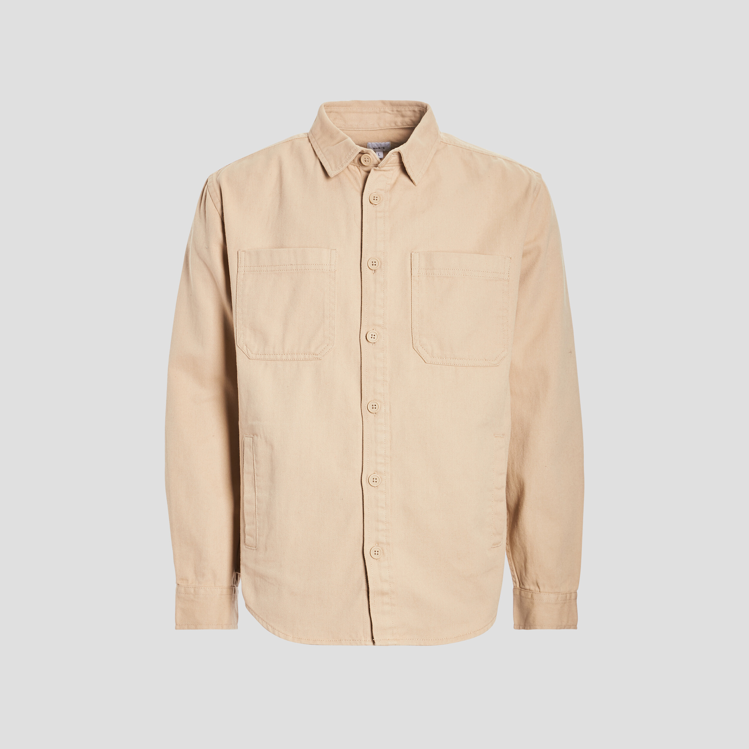 Chemise avec deux poches plaquées sable homme | La Halle