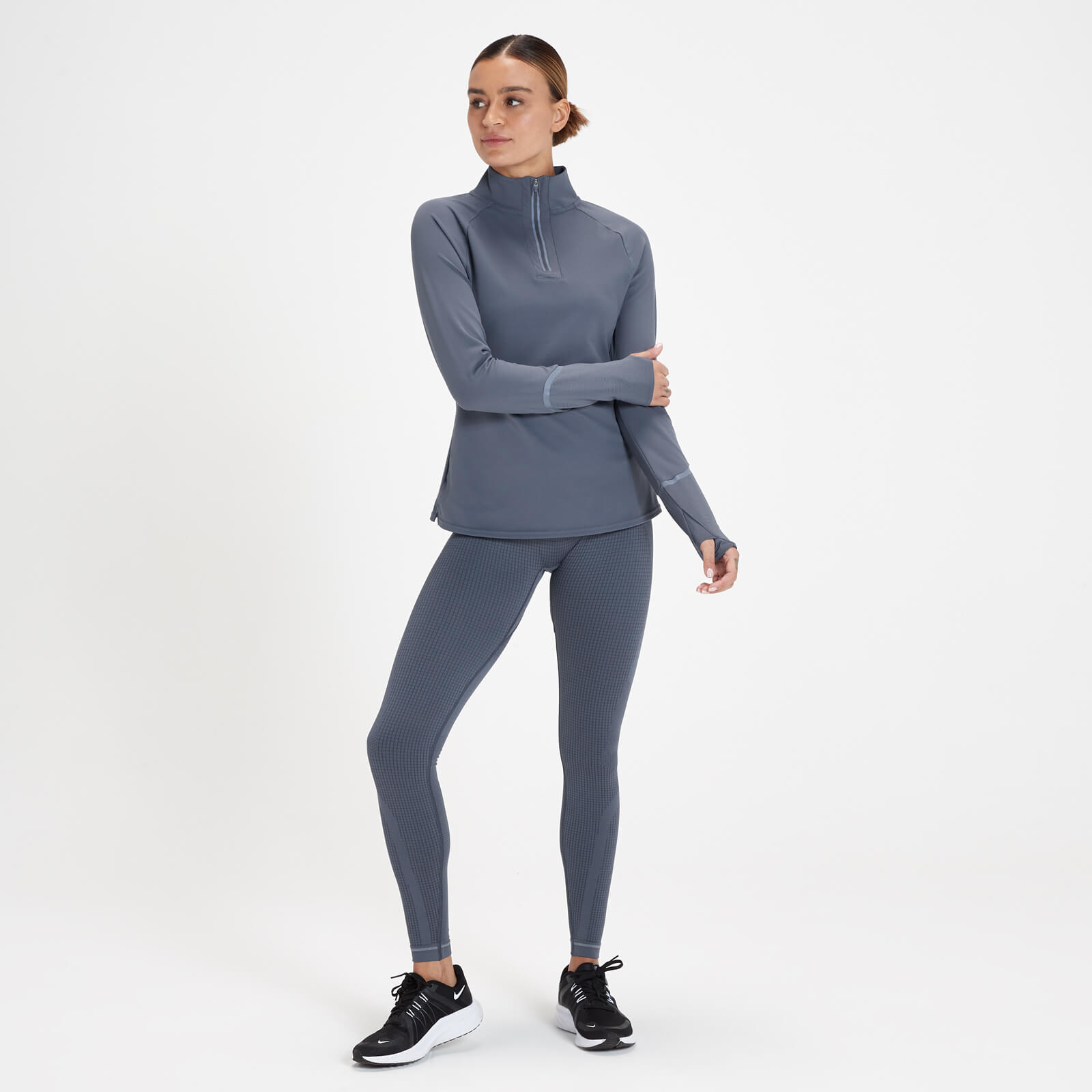 Haut à fermeture éclair ¼ MP Velocity Ultra pour femmes – Bleu ombragé
