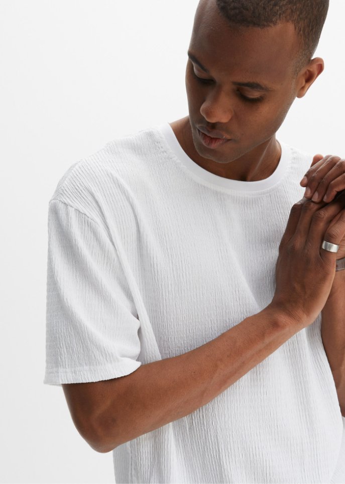 Nachhaltiges T-Shirt aus Strukturware, Loose Fit