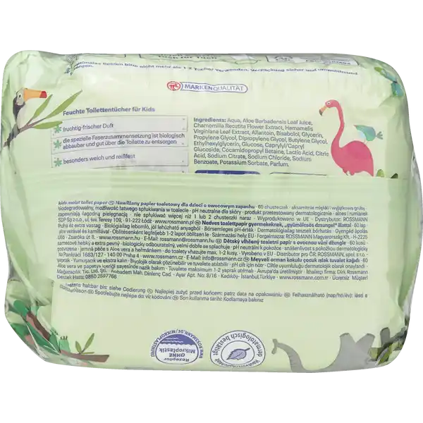 feuchte Toilettentücher Kids fruchtiger Dschungelduft