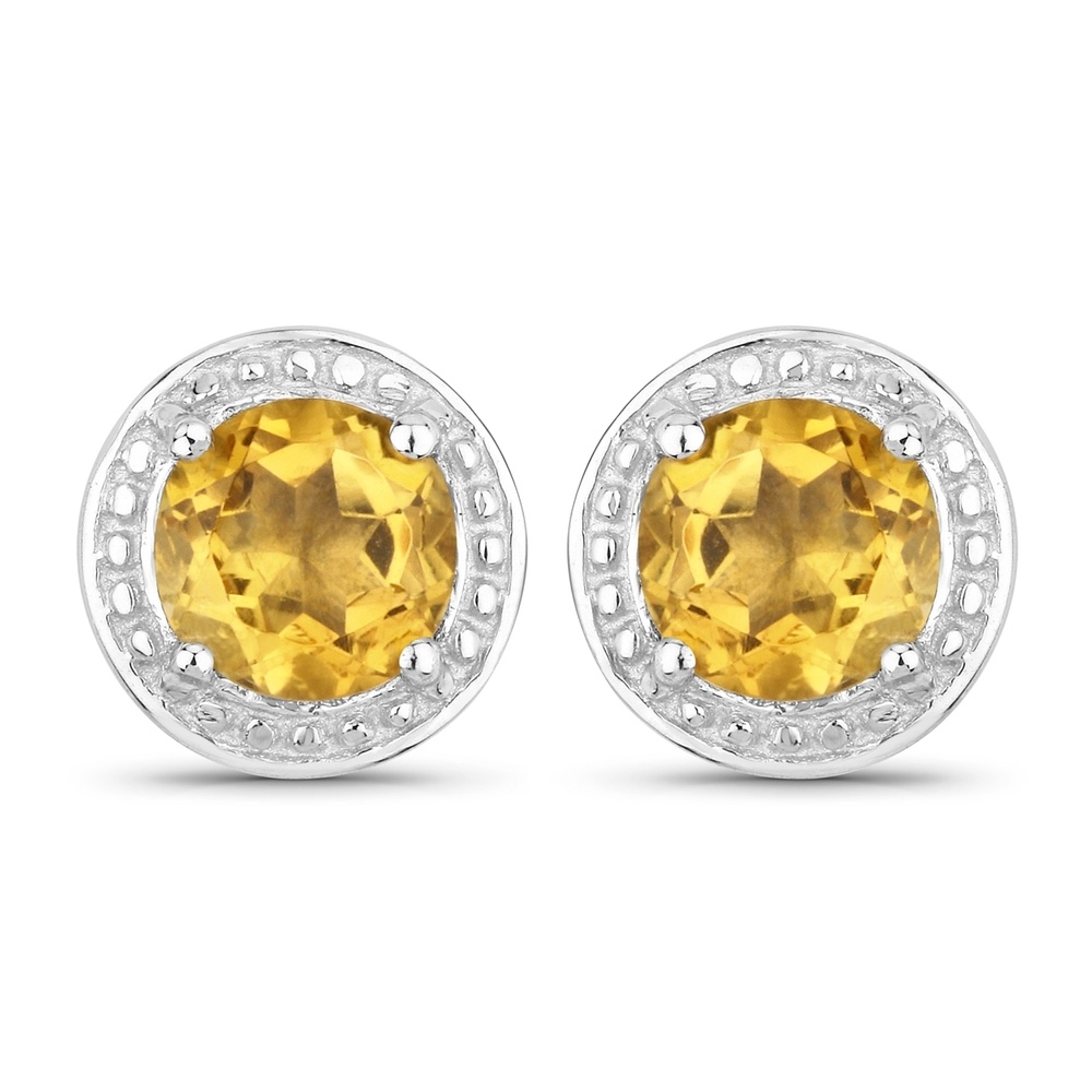 Rafaela Donata Boucles doreilles Argent sterling Citrine en Argent Bijoux