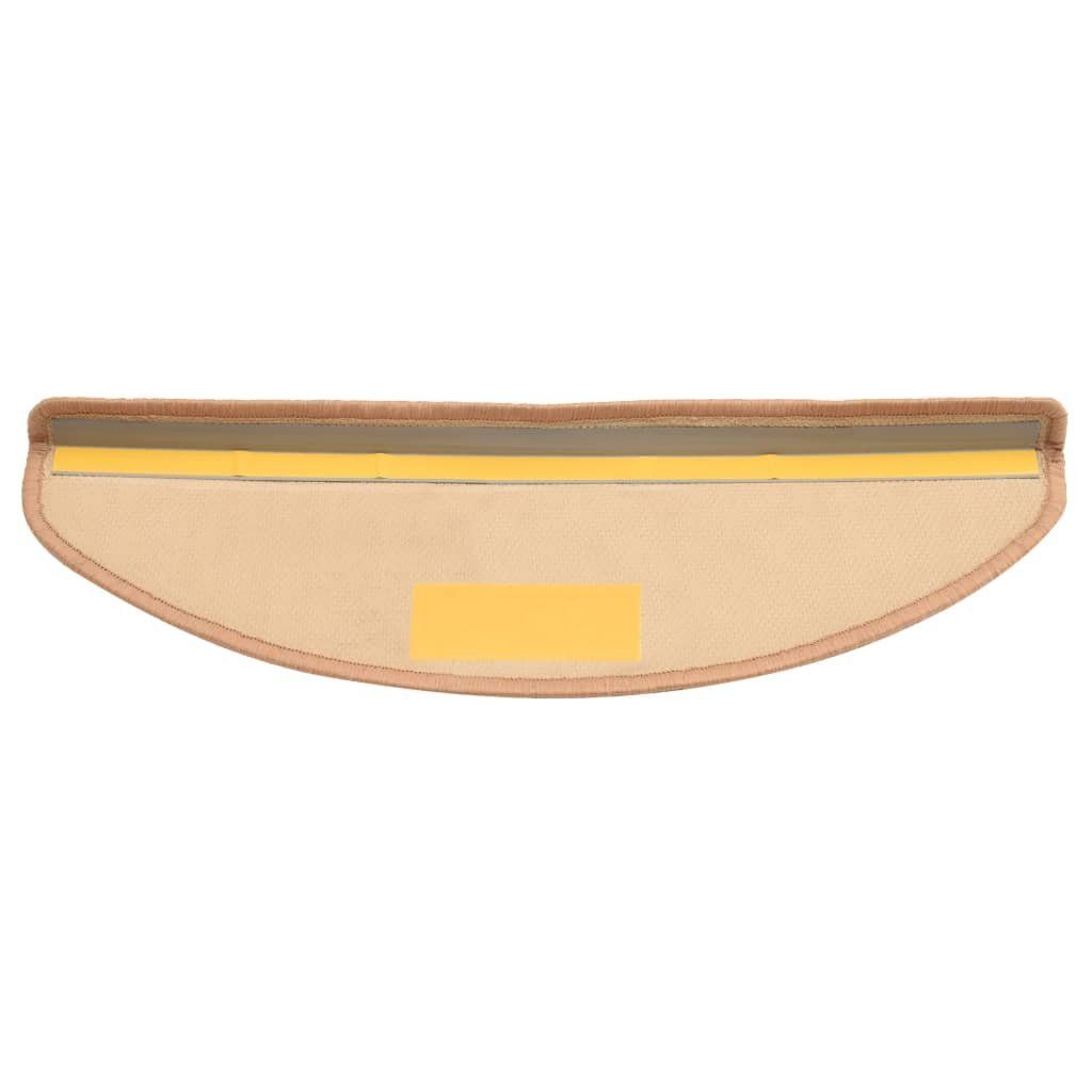 Stufenmatte Treppenmatten Selbstklebend 15 Stk. Beige 65x21x4 cm, vidaXL, Rechteckig, Höhe: 4 mm