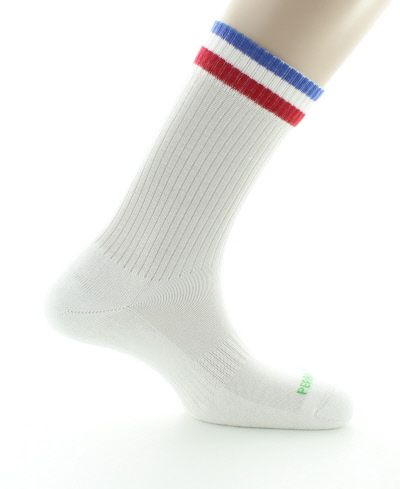 Perrin  Chaussettes de sport pur coton bio - Blanc