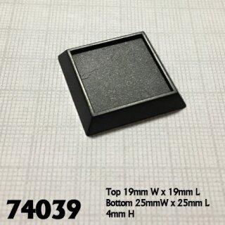 1 Inch Square Plastic Gaming Base (No Slot) (20)