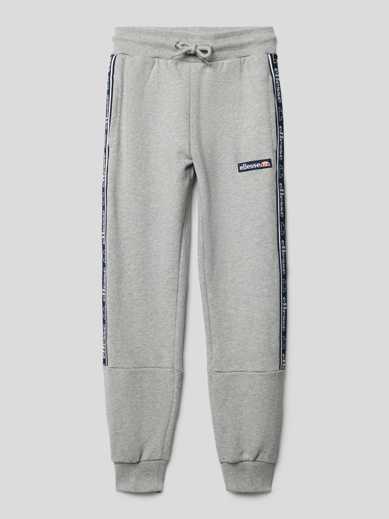 Sweatpants mit Label-Details Modell 'Sanpolo' in mittelgrau meliert