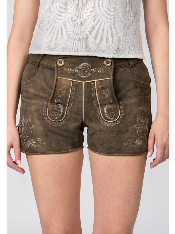 Stockerpoint Stockerpoint Trachtenlederhose Leya in kiesel gespeckt günstig kaufen