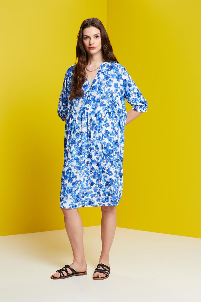 Duftiges Kleid mit Allover-Muster