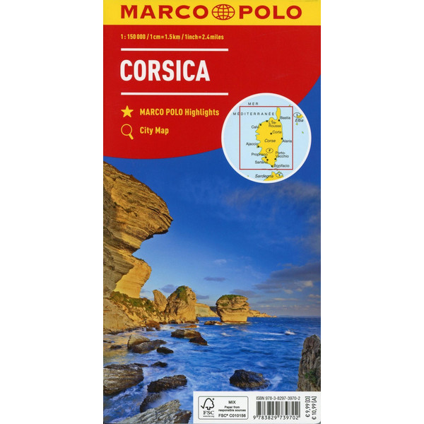 MARCO POLO Karte Korsika 1:150 000 - Straßenkarte