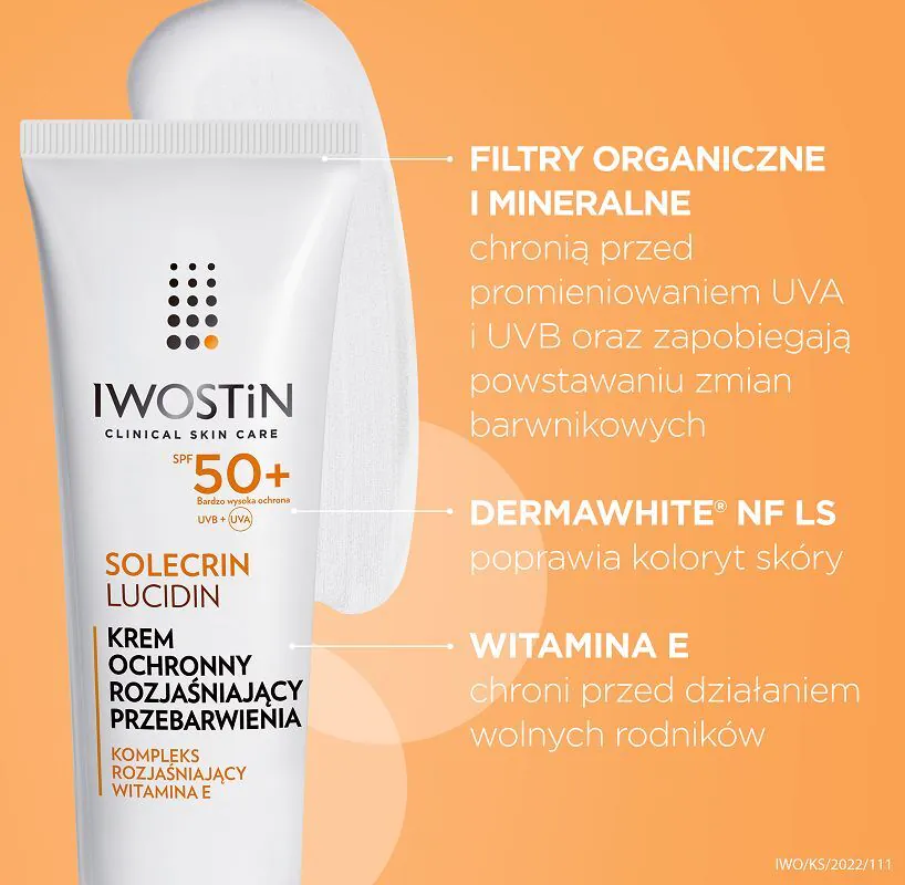 Iwostin Solecrin Lucidin Crème tegen verkleuringen SPF 50+