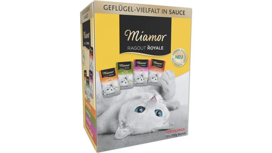 Miamor Katzennassfutter Ragout Royale Geflügel-Vielfalt in Sauce Multibox 1.2 kg