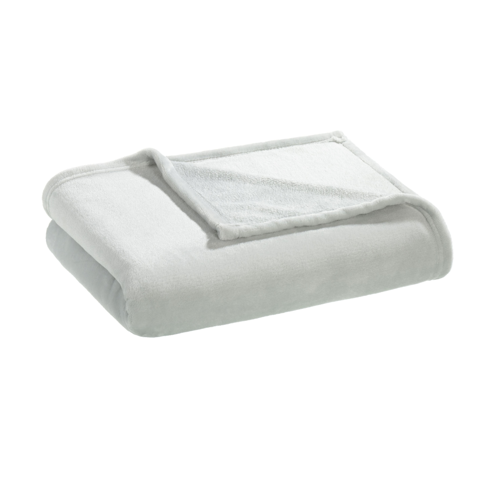 Microfleece-Decke Brandon silber