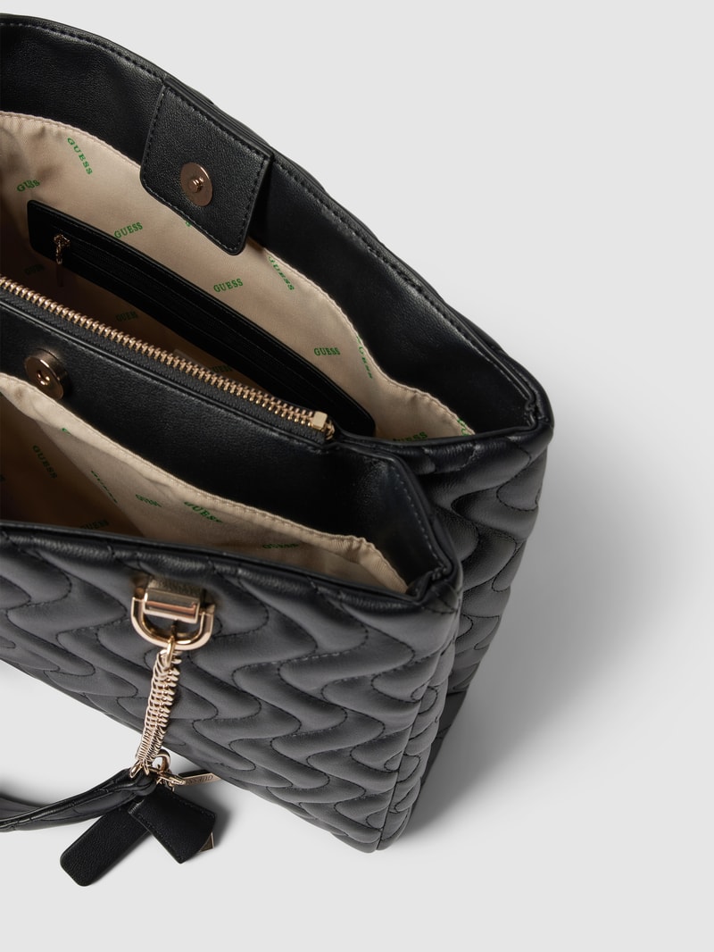 Tote Bag mit Steppnähten Modell 'ECO' in schwarz