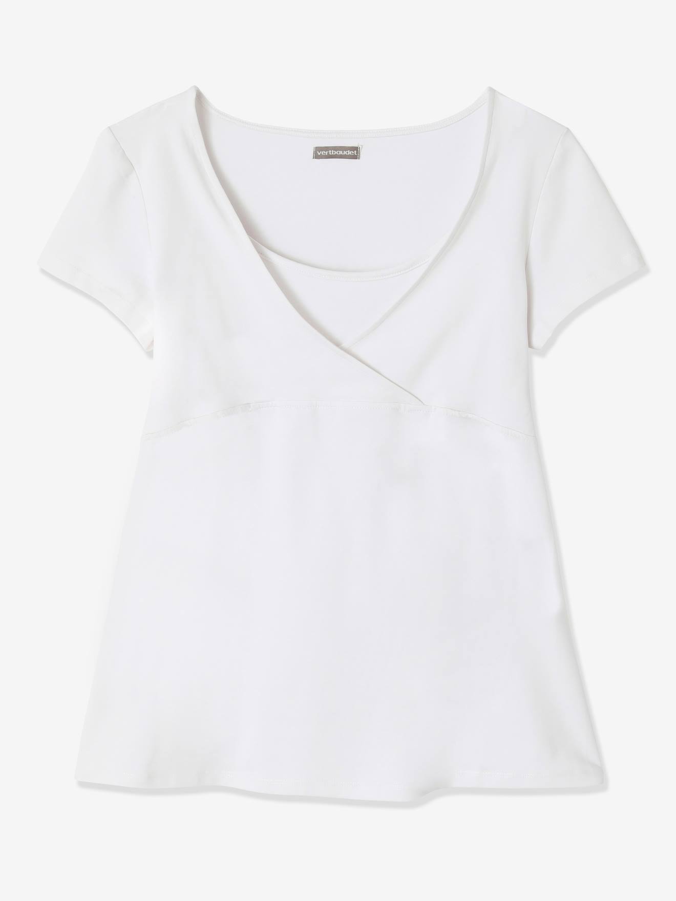 Lot de 2 T-shirts cache-coeur grossesse et allaitement noir