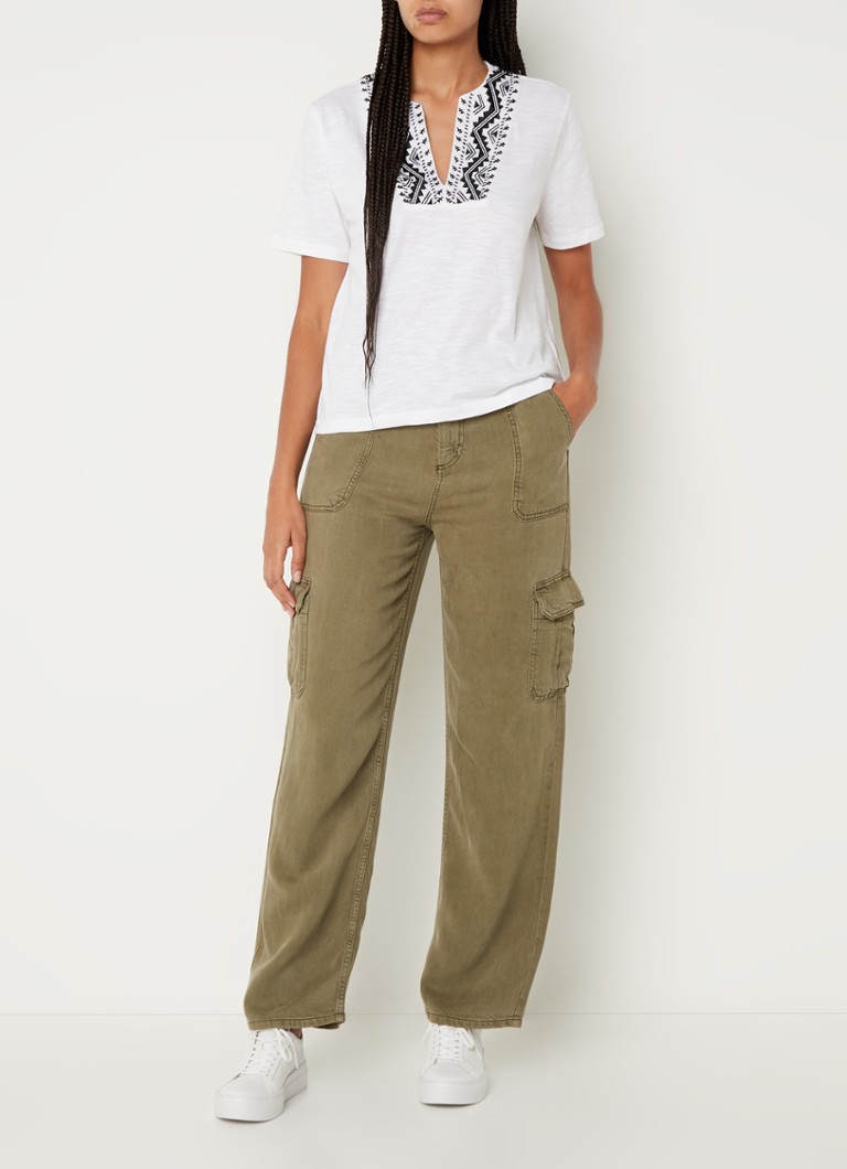 T-shirt di Gerard Darel con ricamo e motivo mélange.