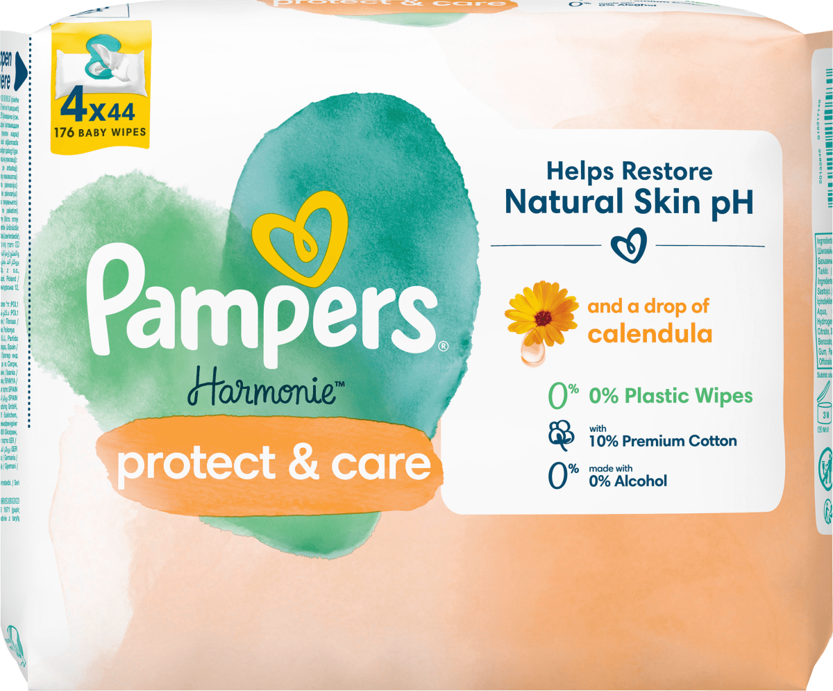 Feuchttücher Harmonie protect & care Calendula (4x44 St), 176 St