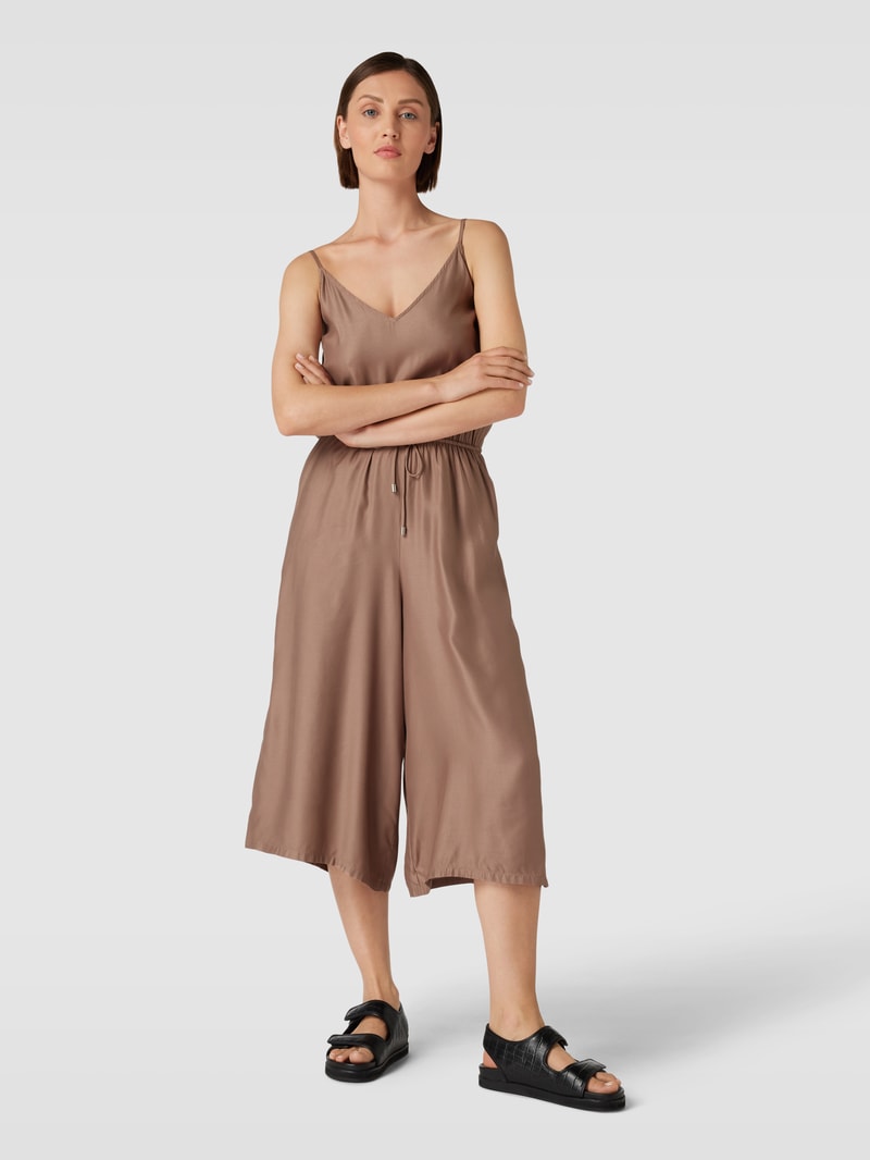Jumpsuit mit Schnürung Modell 'Cattie' in hellbraun