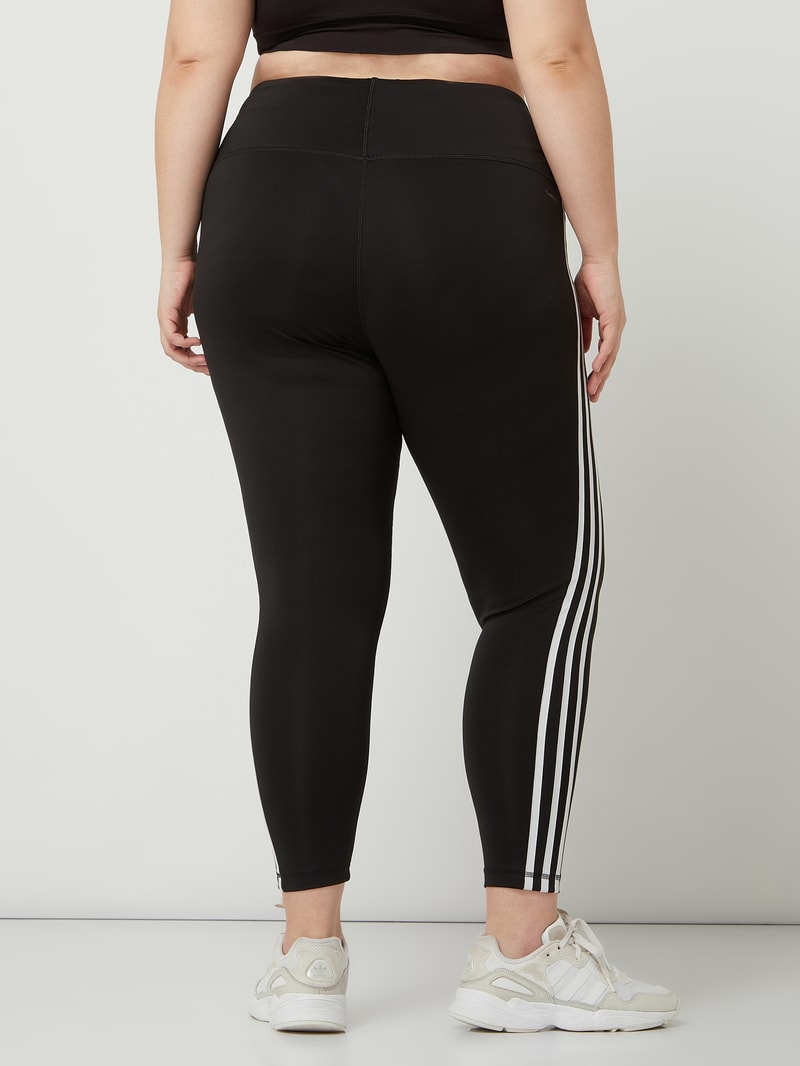 PLUS SIZE Sportleggings mit Logo-Details in schwarz