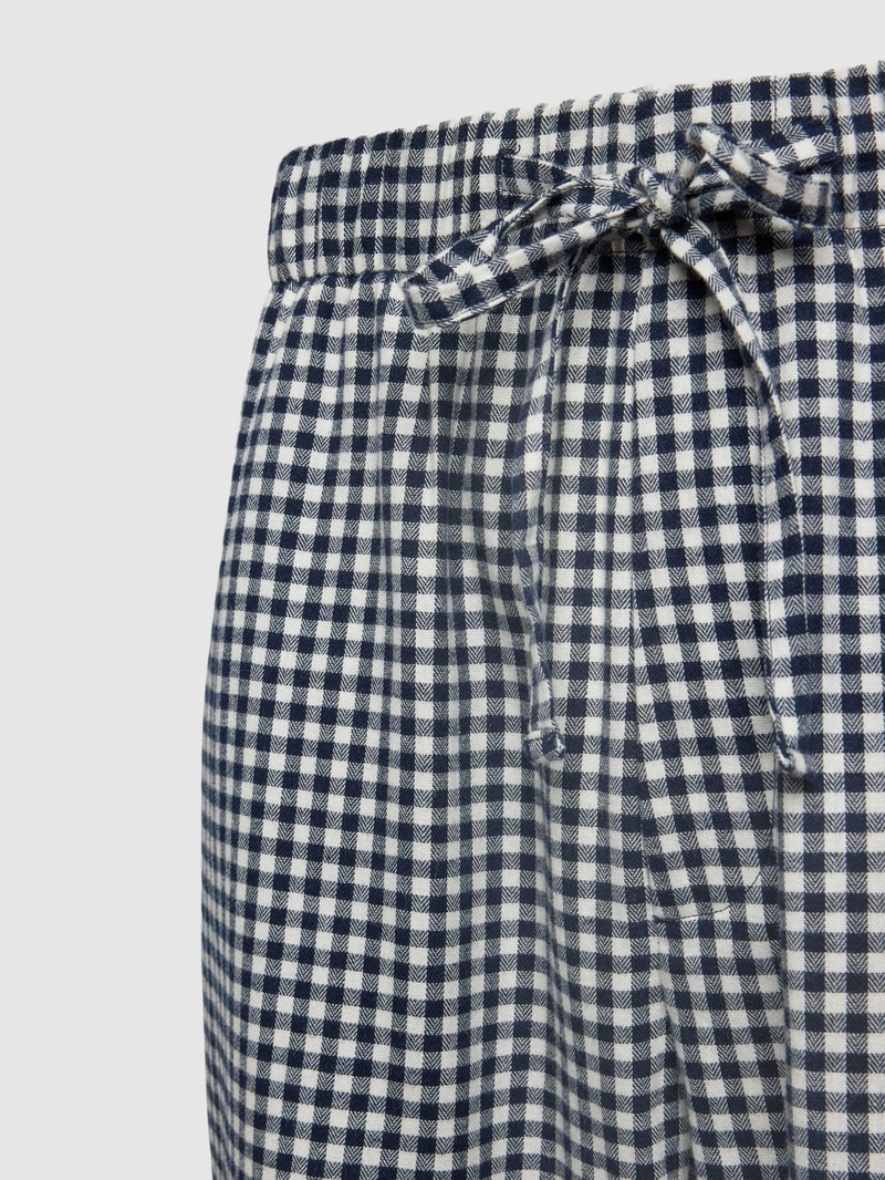 Pyjama-Hose mit Karomuster in dunkelblau