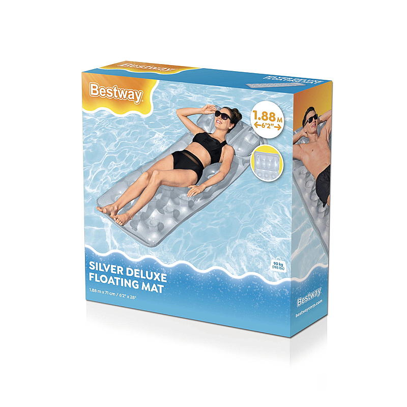 Bestway Bademadrass 71x188 cm, sølv