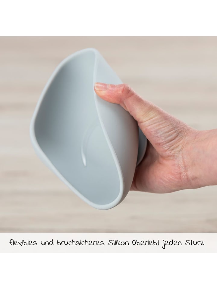MiaMia Silikon-Schale 2er Pack mit Saugnapf - Monster - Petrol in blau,grau günstig kaufen onesize